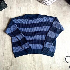 Brianna print block sweater